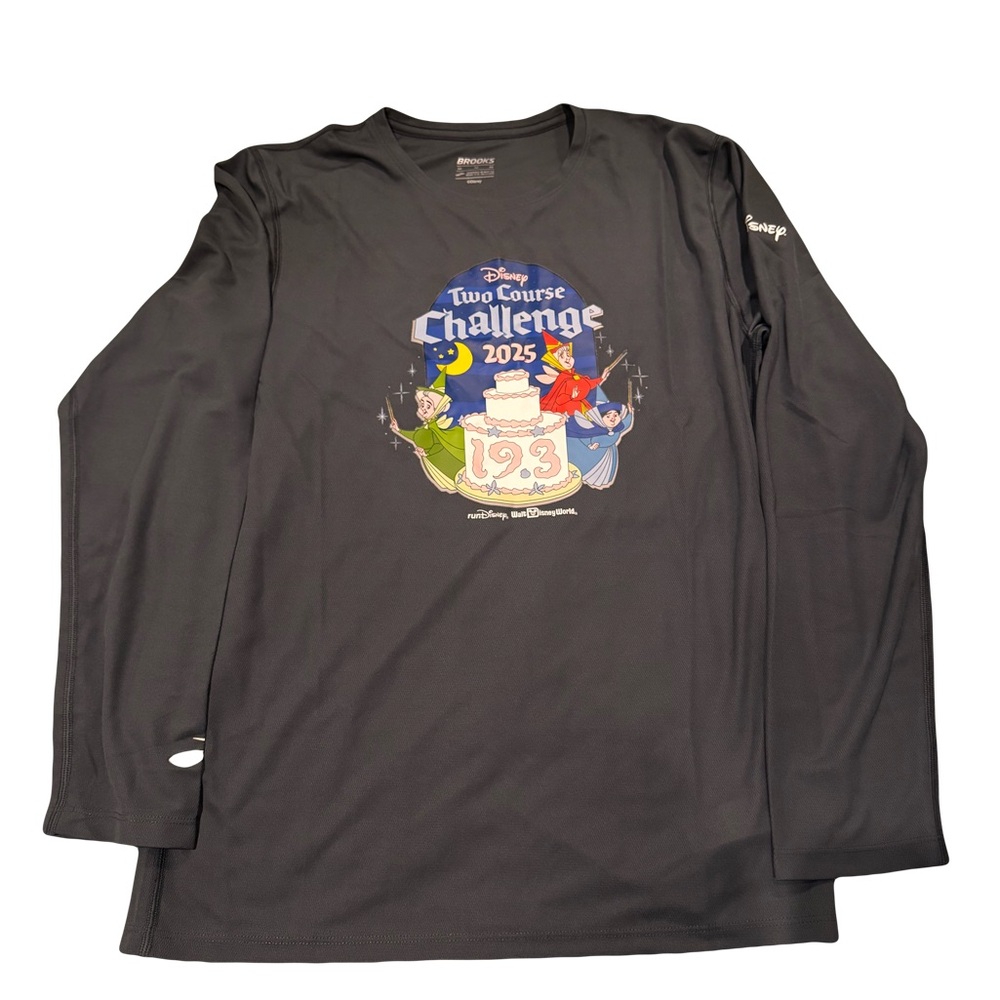 Brooks RunDisney sleeping beauty fairies wine and dine challenge shirt medium